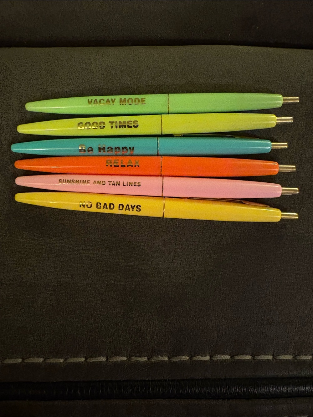 Taylor Elliott Designs Motivational Ballpoint Pens- 6 Vacation Themed